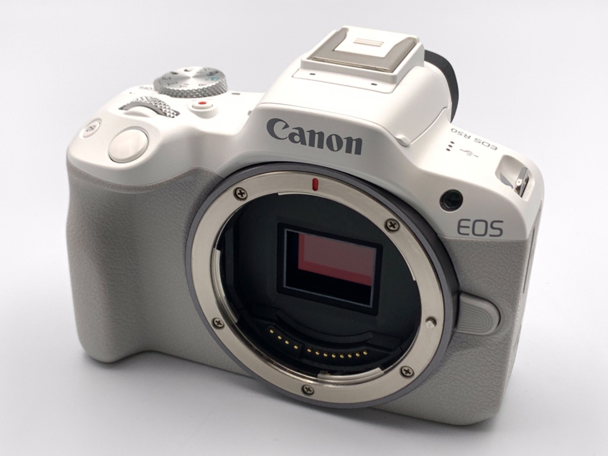 【中古】Canon EOS R50 レンズセット ホワイト EOS Rシステム キヤノン ミラーレス CANON R50 レンズキット