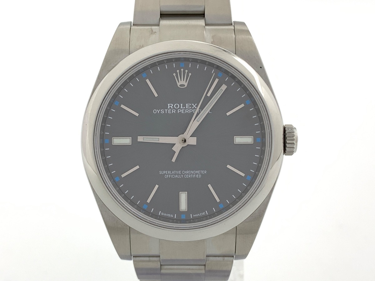 ロレックス(ROLEX) オイスターパーペチュアル 39 スレート グレー系 114300 ステンレススティール オイスターブレス