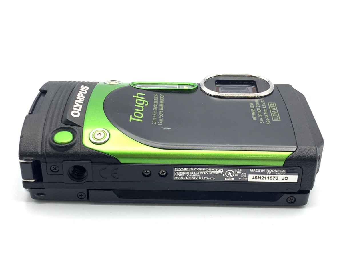 ★未使用品★極美品OLYMPUS STYLUS TG-870 Toughグリーン Olympus Tough TG-870 Waterproof Compact Camera - Green
