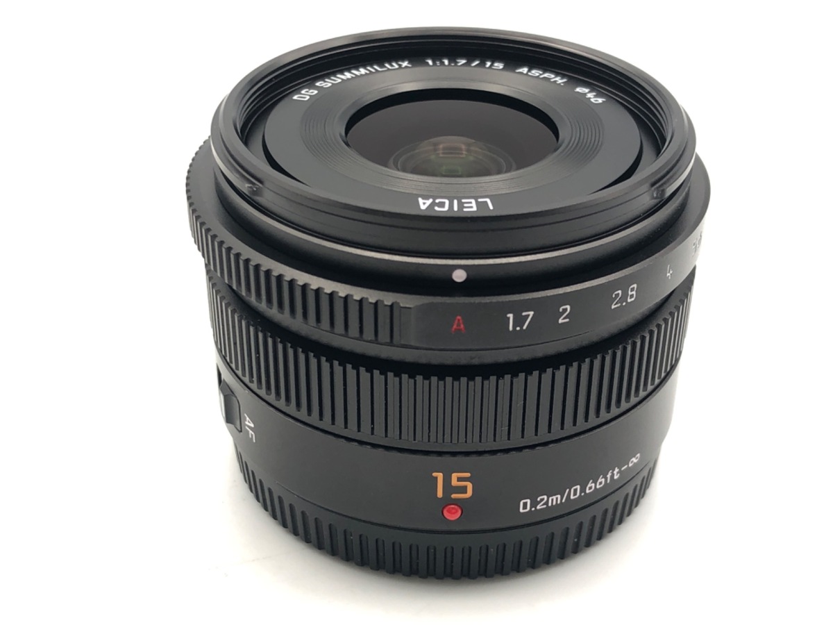 【中古】パナソニック LEICA DG SUMMILUX 15mm/F1.7 ASPH. [H-X015] ブラック