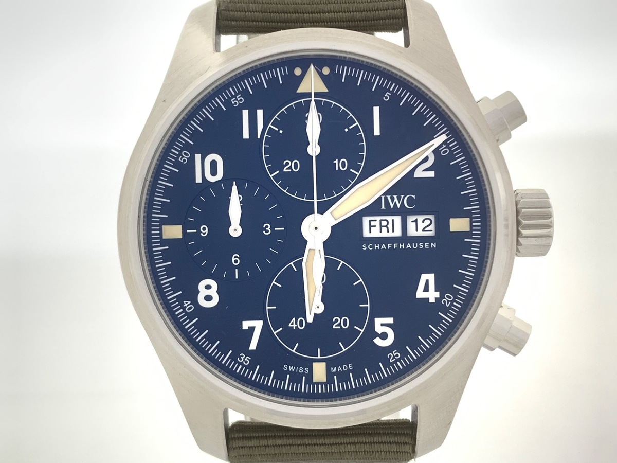 IWC パイロットウォッチ スピットファイア ブラック IW387901 ステンレススティール