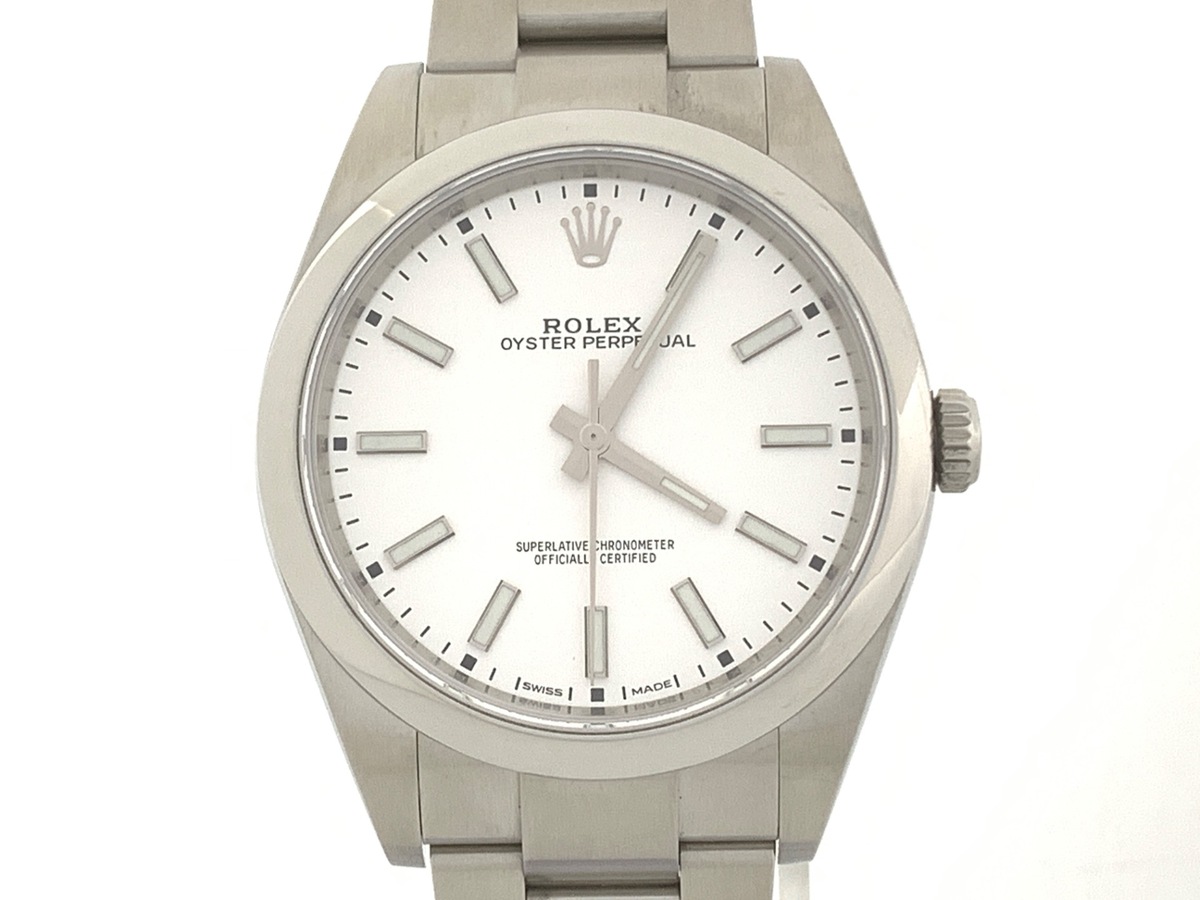 ロレックス(ROLEX) オイスターパーペチュアル 39 ホワイト 114300 ステンレススティール オイスターブレス