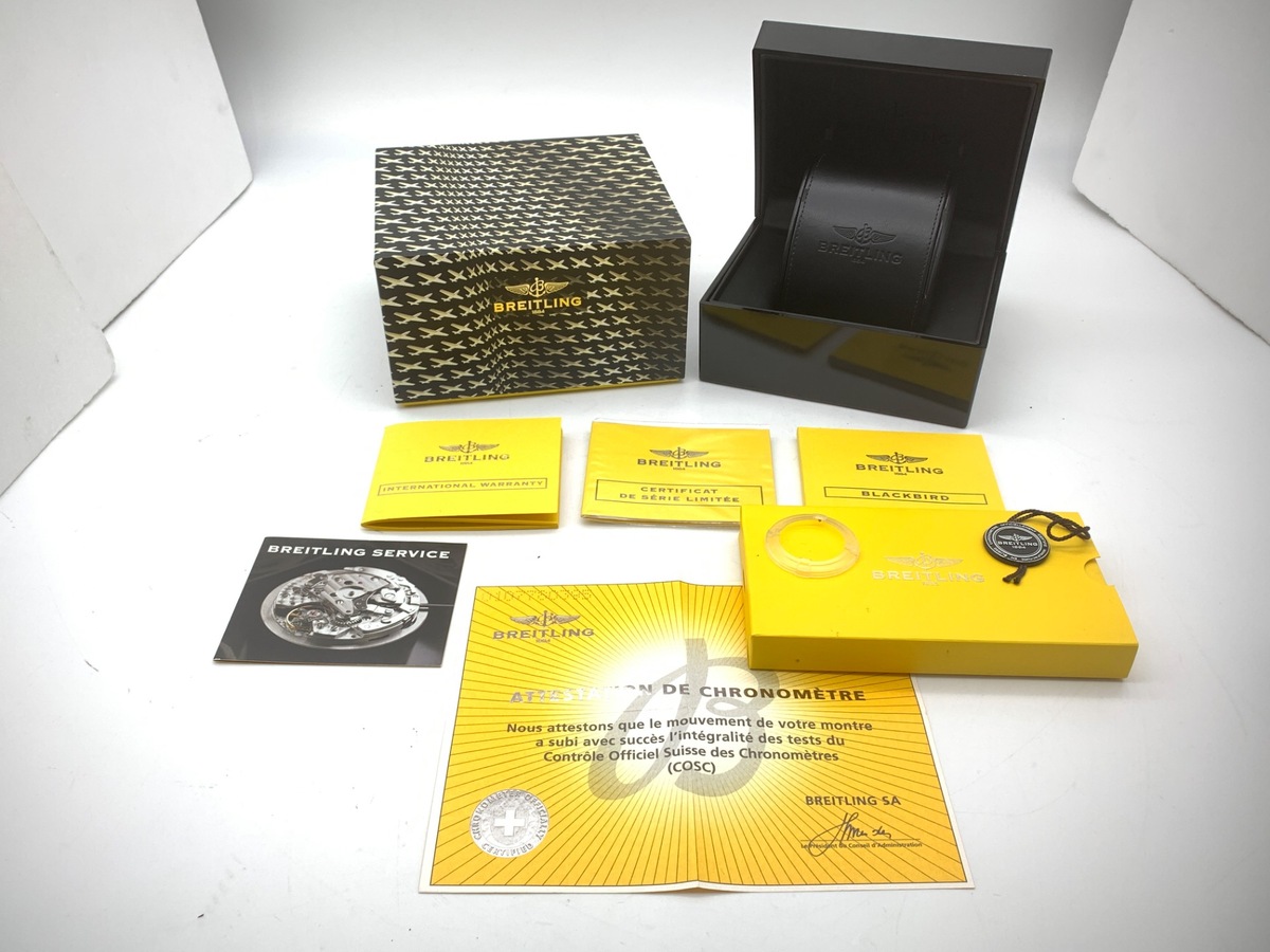 ブライトリング クロノマット ブラックバード ブラック A439BRSPAS ステンレススティール レッドストライク 世界限定2000本