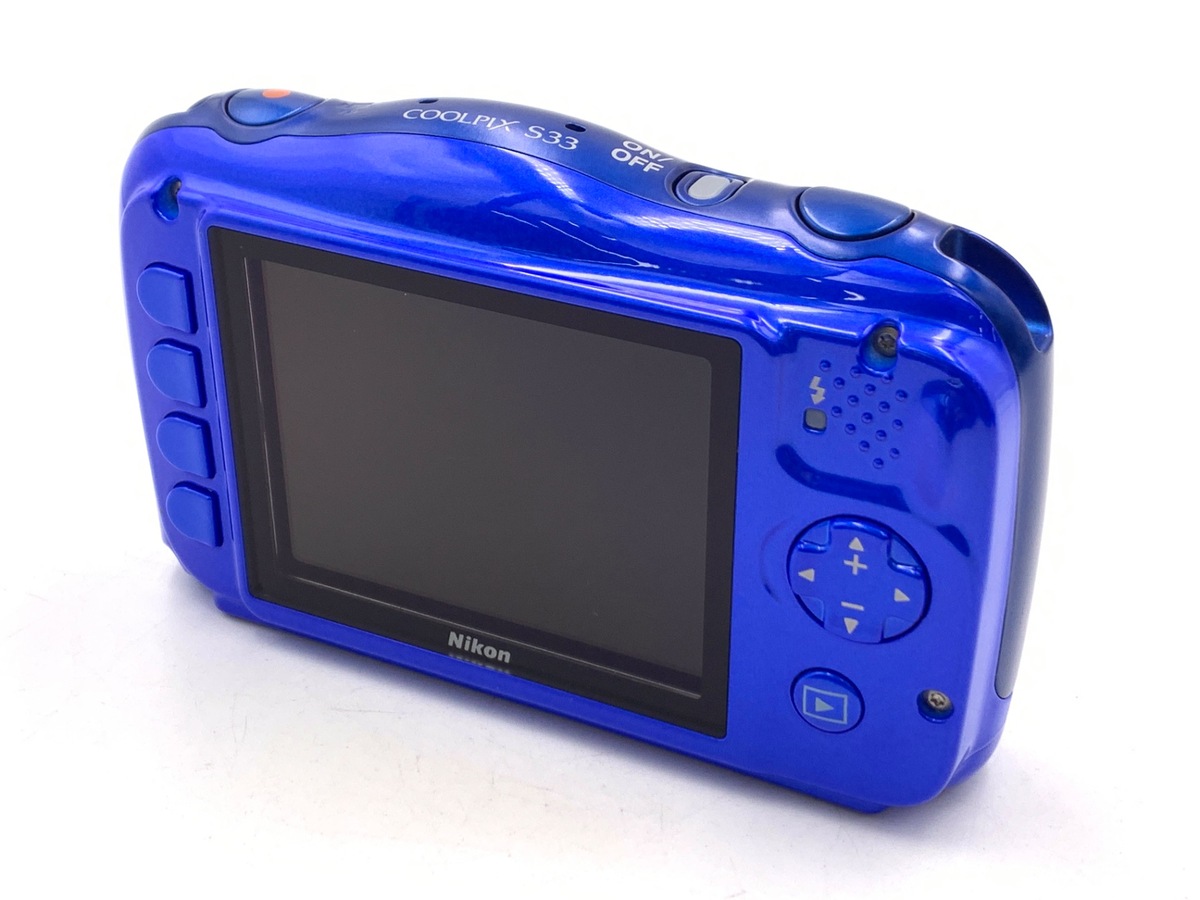 中古：C(やや難あり)】ニコン COOLPIX S33BL ブルー | 2447940013574