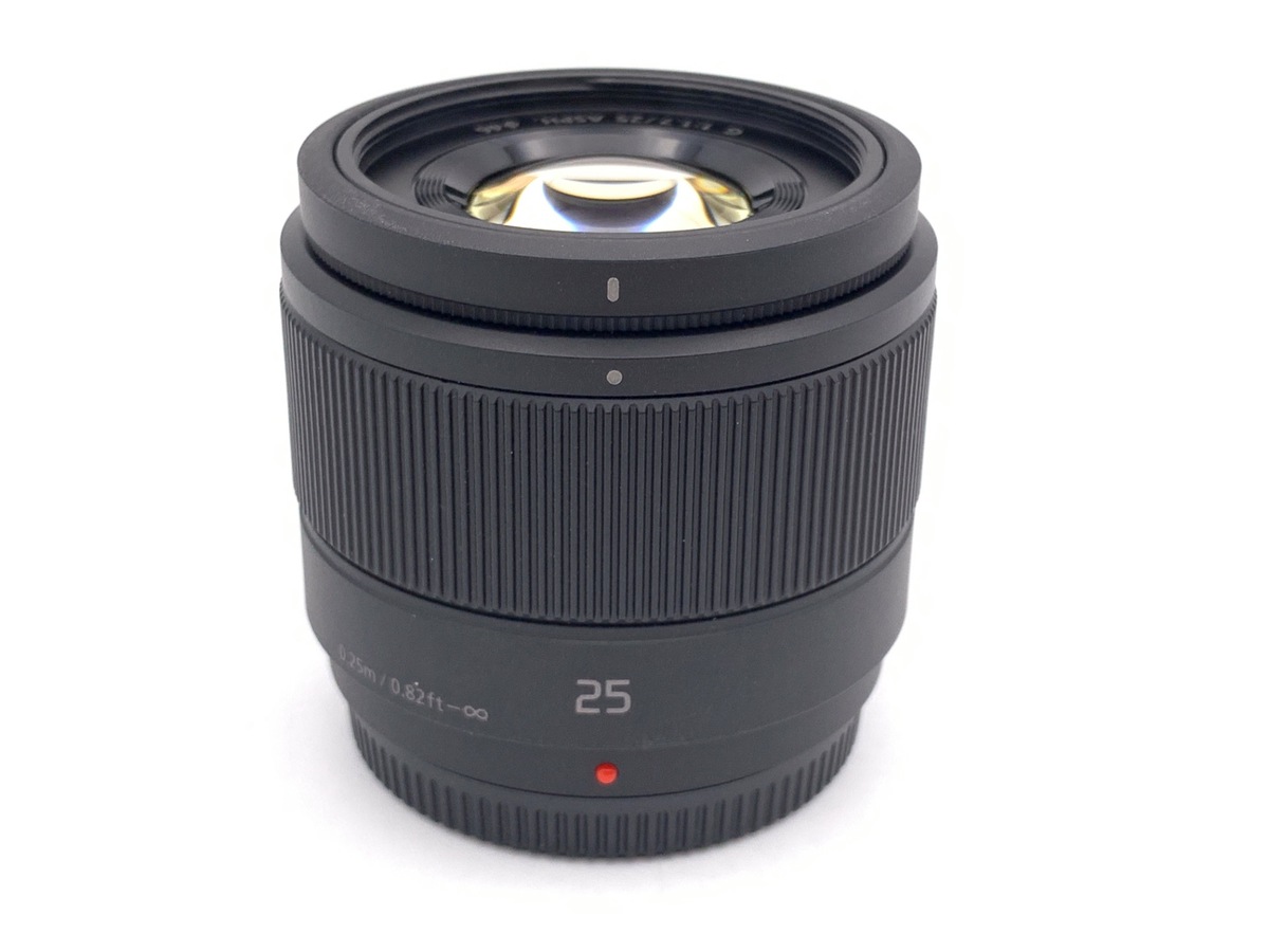 中古】パナソニック LUMIX G 25mm F1.7 ASPH. [H-H025K] ブラック 在庫