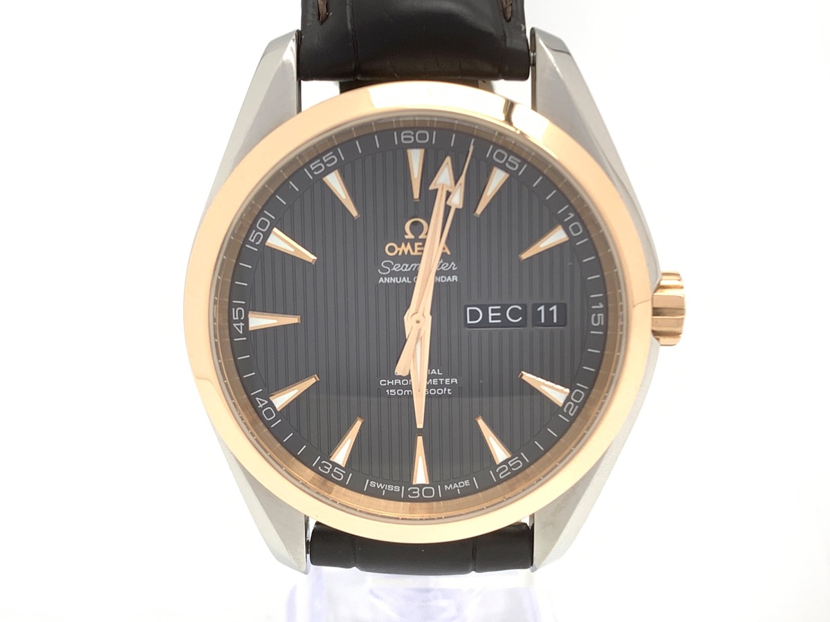 オメガ(OMEGA) シーマスター アクアテラ グレー 231.23.43.22.06.002 ステンレススティール/レッドゴールド アニュアルカレンダー