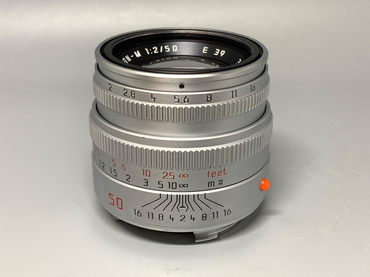 【中古】ライカ ズミクロンM 50mm F2 フード内蔵 シルバー