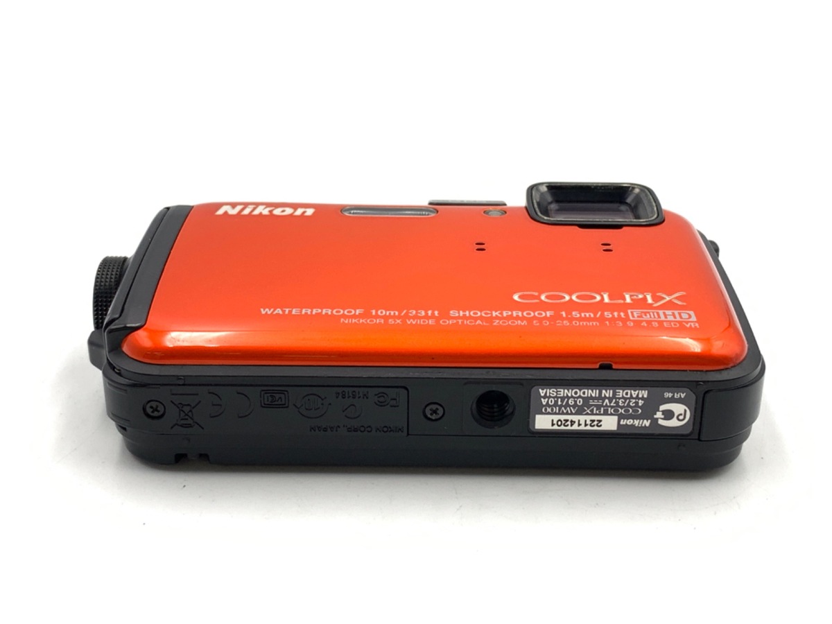 中古：B(並品)】ニコン COOLPIX AW100 サンシャインオレンジ