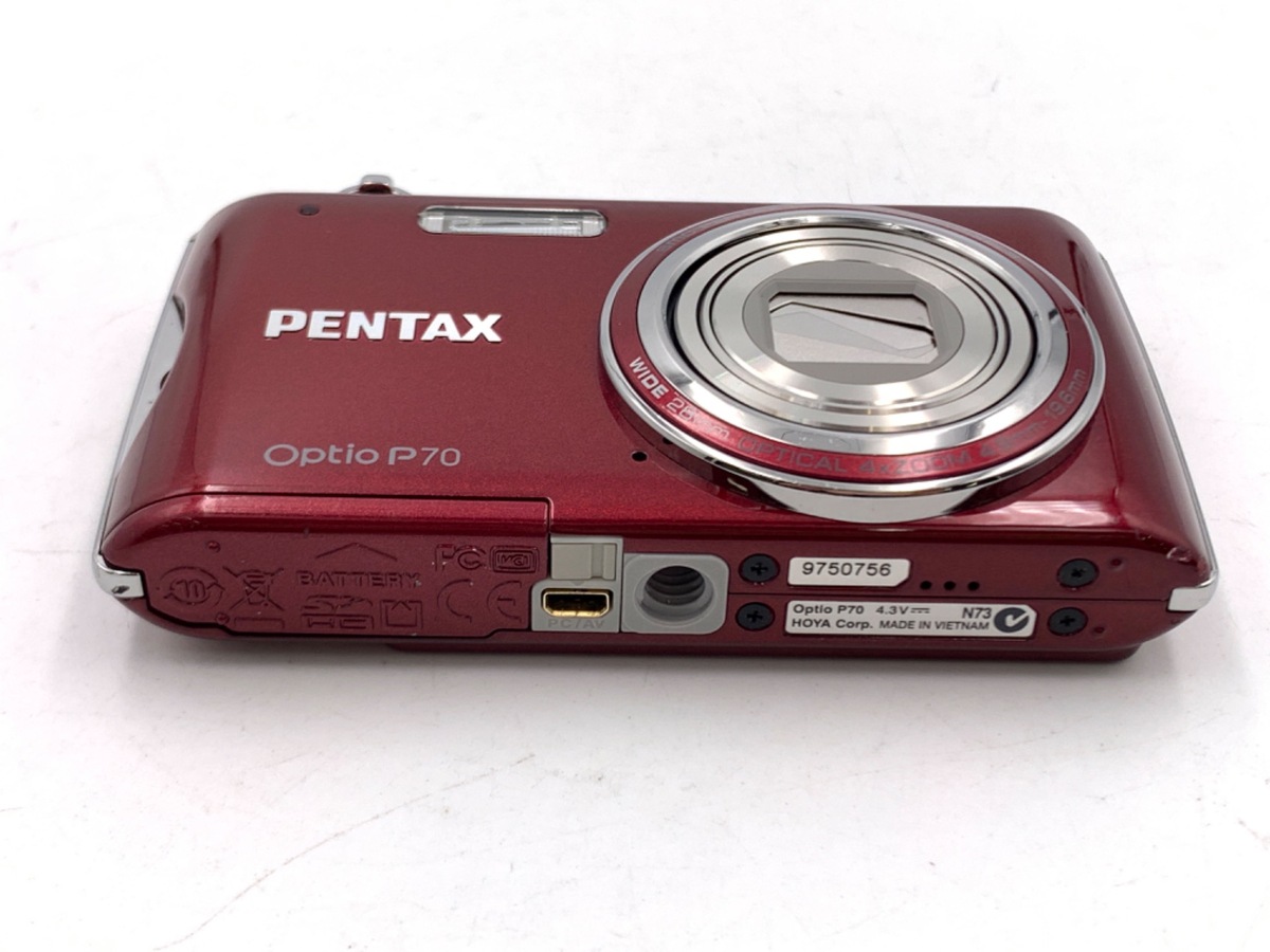 最新作，HOT 中古品 ペンタックス オプティオ P70 レッド