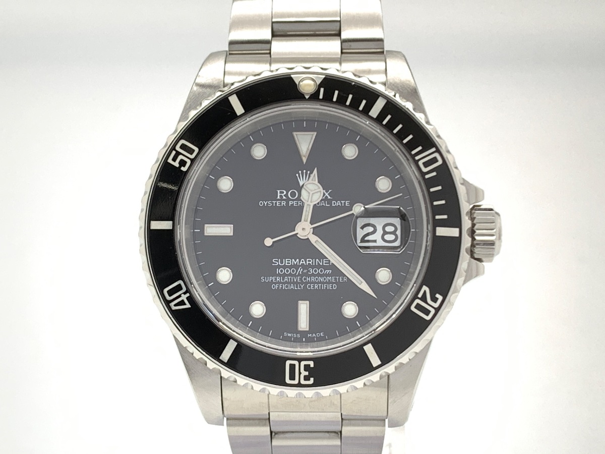 ロレックス(ROLEX) サブマリーナー デイト ブラック 16610 ステンレススティール クロノメーター表記