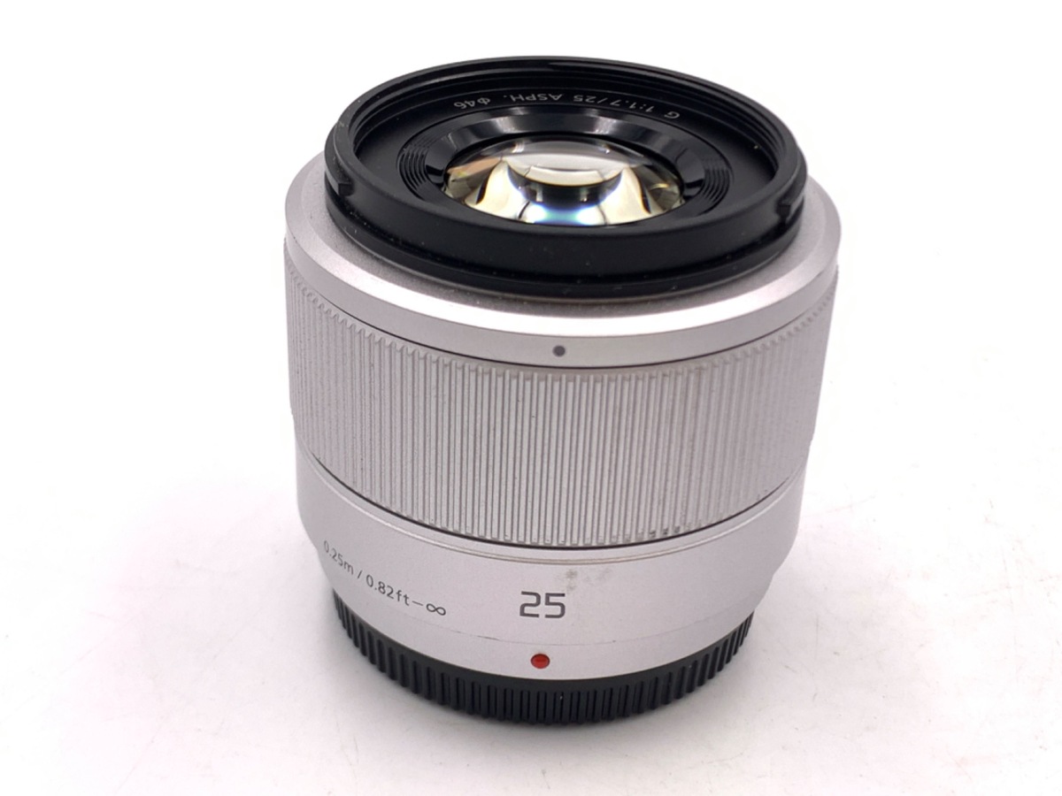 訳ありLUMIX G 25mm / F1.7 ASPH. H-H025シルバー 中古:B(並品)】パナソニック LUMIX G 25mm F1.7 ASPH. [H-H025S