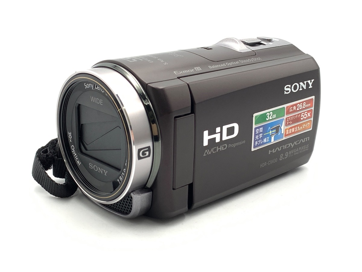 中古：C(やや難あり)】ソニー HDR-CX430V ボルドーブラウン