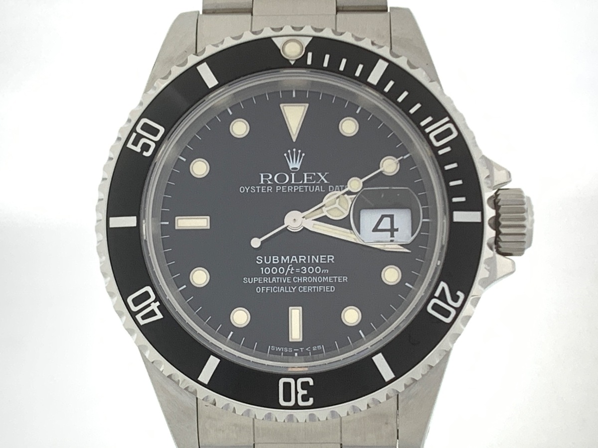 ロレックス(ROLEX) サブマリーナー デイト ブラック 16610 ステンレススティール クロノメーター表記