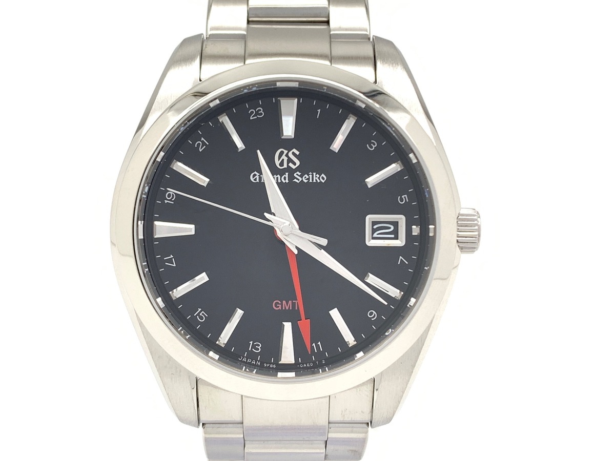 中古：A(美品)】グランドセイコー クォーツ GMT ブラック SBGN013/9F86 