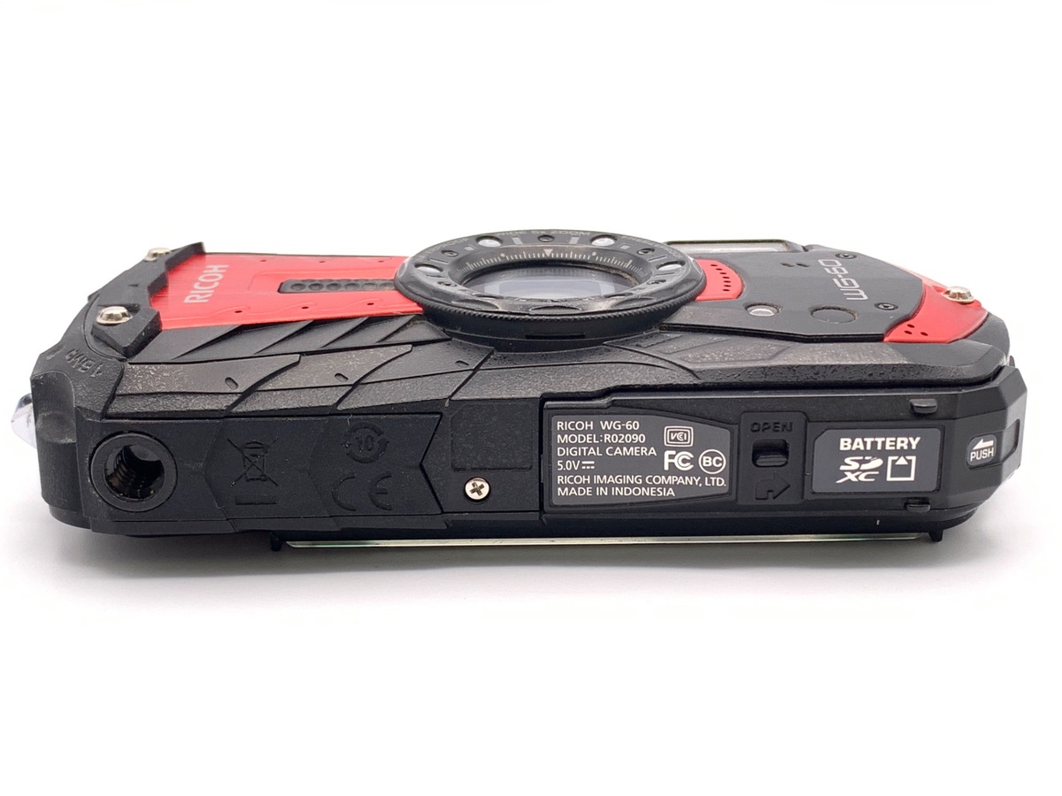 中古美品 RICOH WG-60 レッド コンパクトデジタルカメラ RICOH】リコー『WG-60 レッド』R02090 1600万画素 光学5倍 フルHD動画