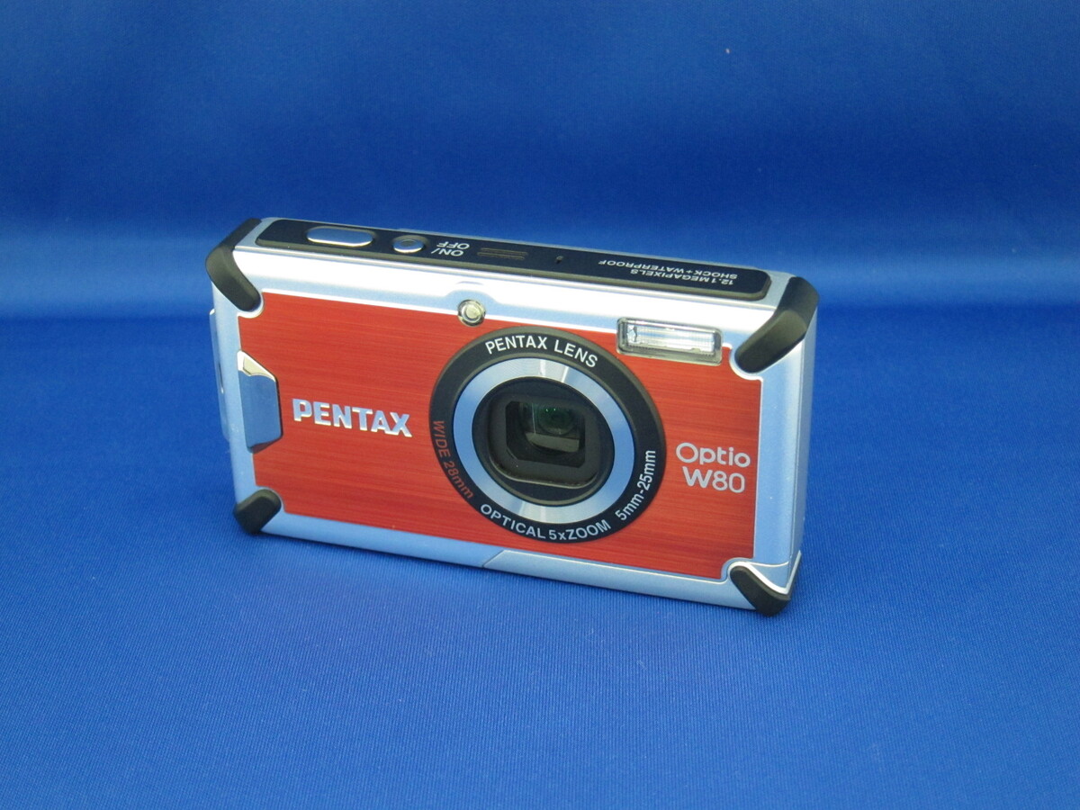 防水カメラPENTAX optio W80レッド PENTAX 防水デジタルカメラ OPTIO (オプティオ) W80 カーディナル