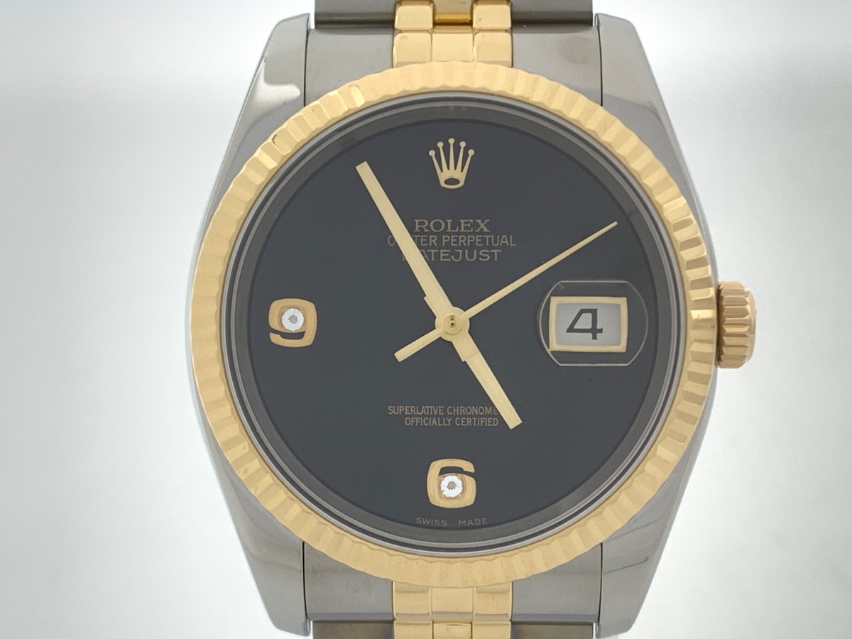 ロレックス(ROLEX) デイトジャスト 36 ブラック 116233 ステンレススティール オニキス/ダイヤモンド 2PD ジュビリーブレス