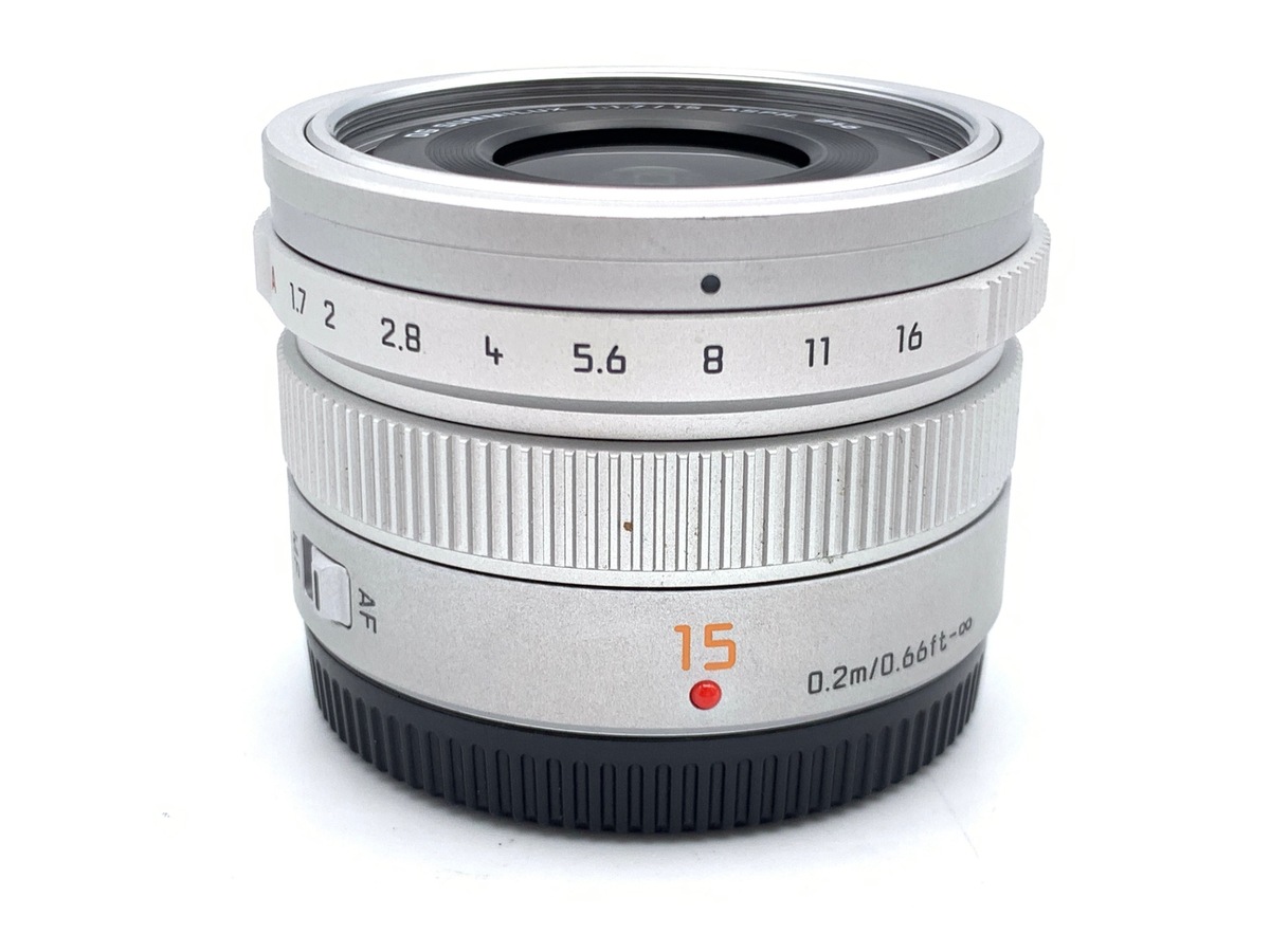 美品 LEICA DG SUMMILUX 15mm F1.7 ASPH シルバー パナソニック LEICA DG SUMMILUX 15mm/F1.7 ASPH. H-X015-S [シルバー