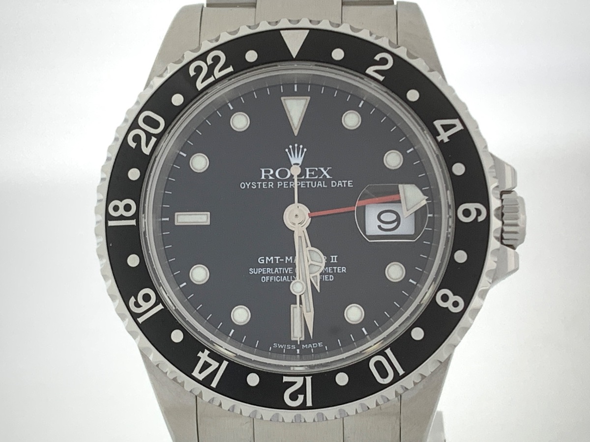 ロレックス(ROLEX) GMTマスターII ブラック 16710 ステンレススティール ブラックベゼル ルミノバ