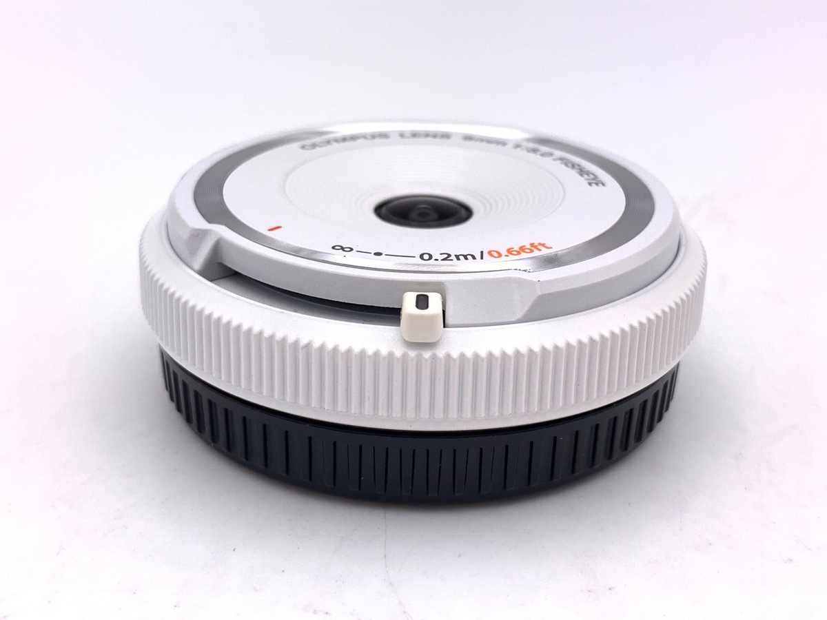 超美品 オリンパス フィッシュアイ カメラレンズ 9mm f8 ホワイト 中古】オリンパス 9mm F8 フィッシュアイボディーキャップレンズ BCL