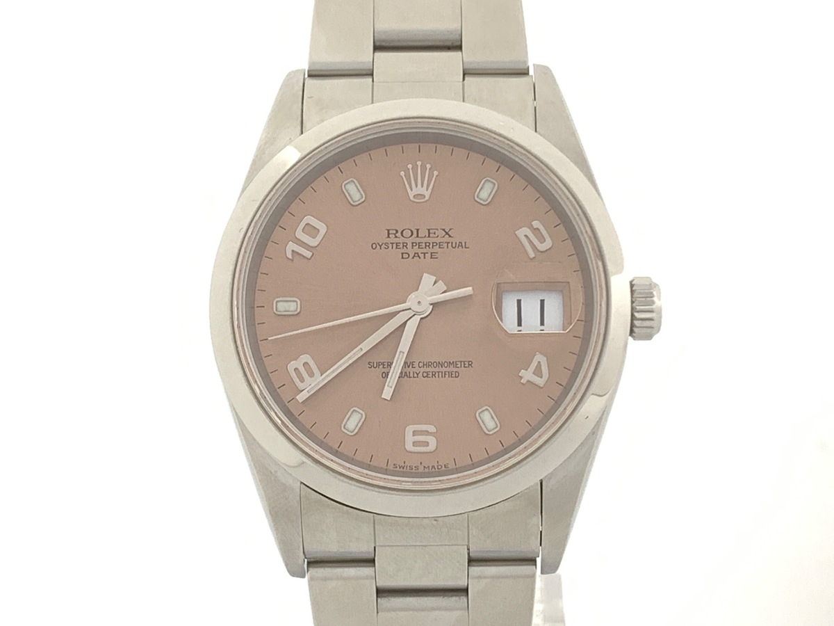 ロレックス(ROLEX) オイスターパーペチュアル デイト ピンク 15200 ステンレススティール