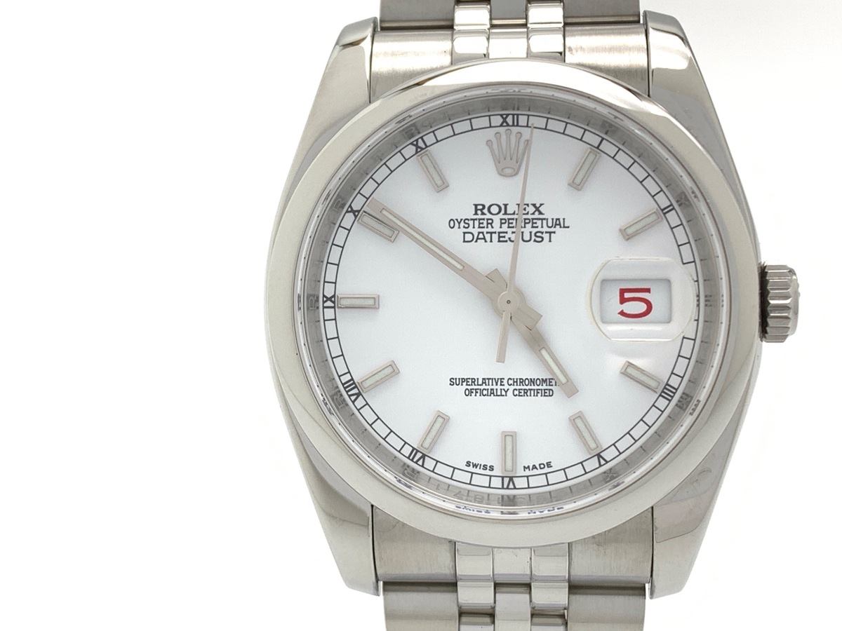 ロレックス(ROLEX) デイトジャスト 36 ホワイト 116200 ステンレススティール ジュビリーブレス