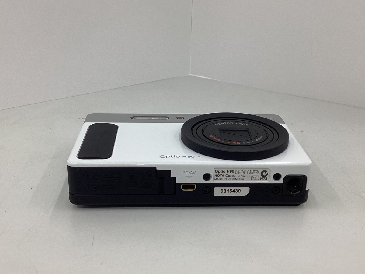 【美品】PENTAX Optio H90 ホワイト シルバーブラック 中古：AB(良品)】ペンタックス Optio H90 セラミックホワイト