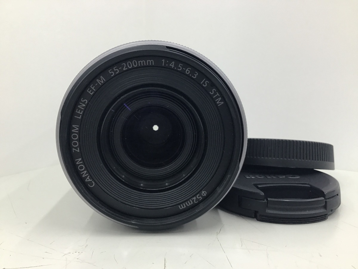 中古】キヤノン EF-M55-200mm F4.5-6.3 IS STM シルバー｜｜カメラの