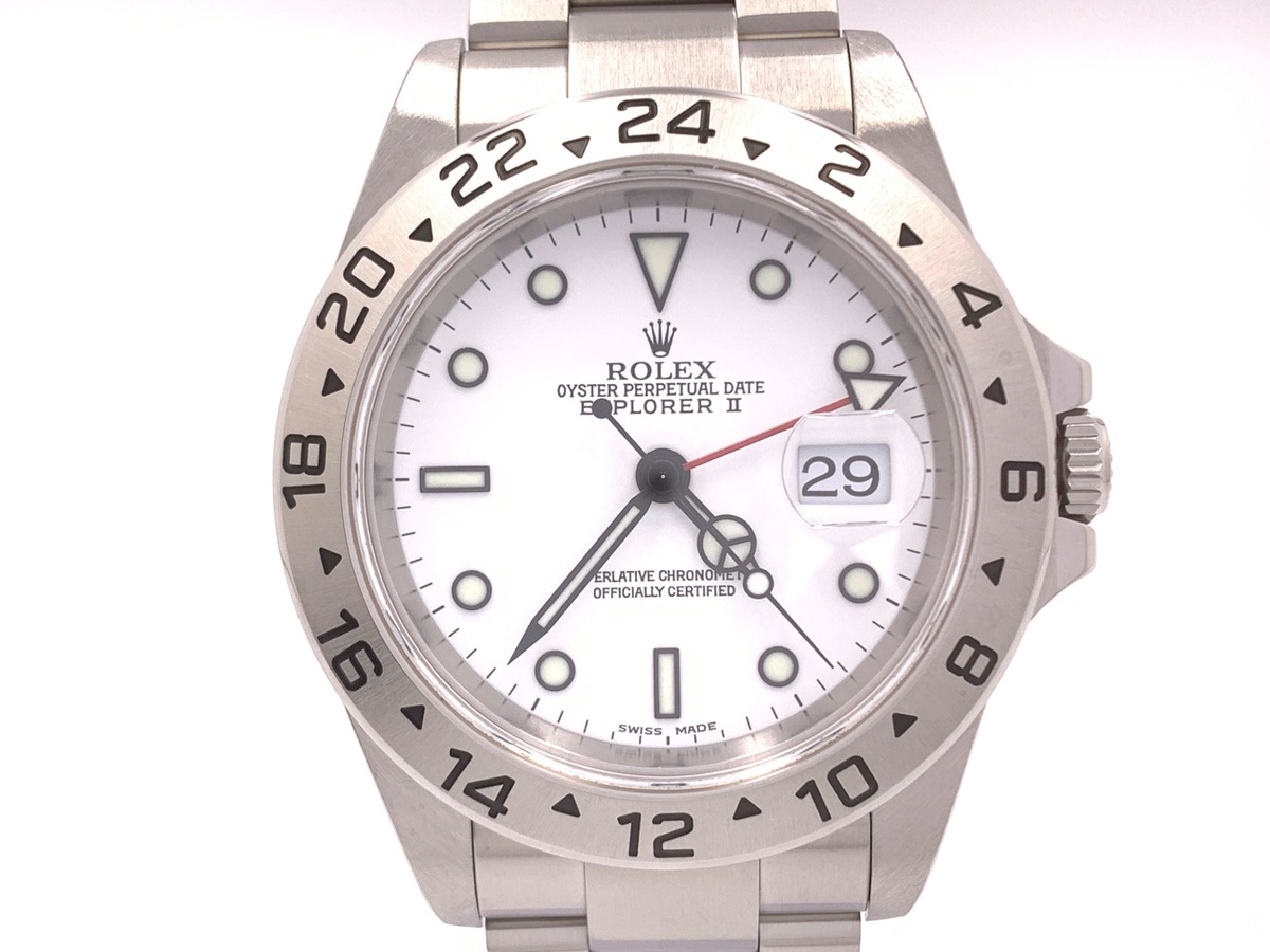 ロレックス(ROLEX) エクスプローラーII ホワイト 16570 ステンレススティール