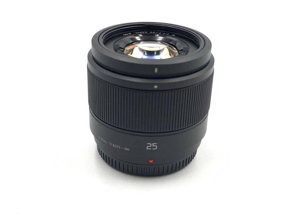 中古】パナソニック LUMIX G 25mm F1.7 ASPH. [H-H025K] ブラック 在庫