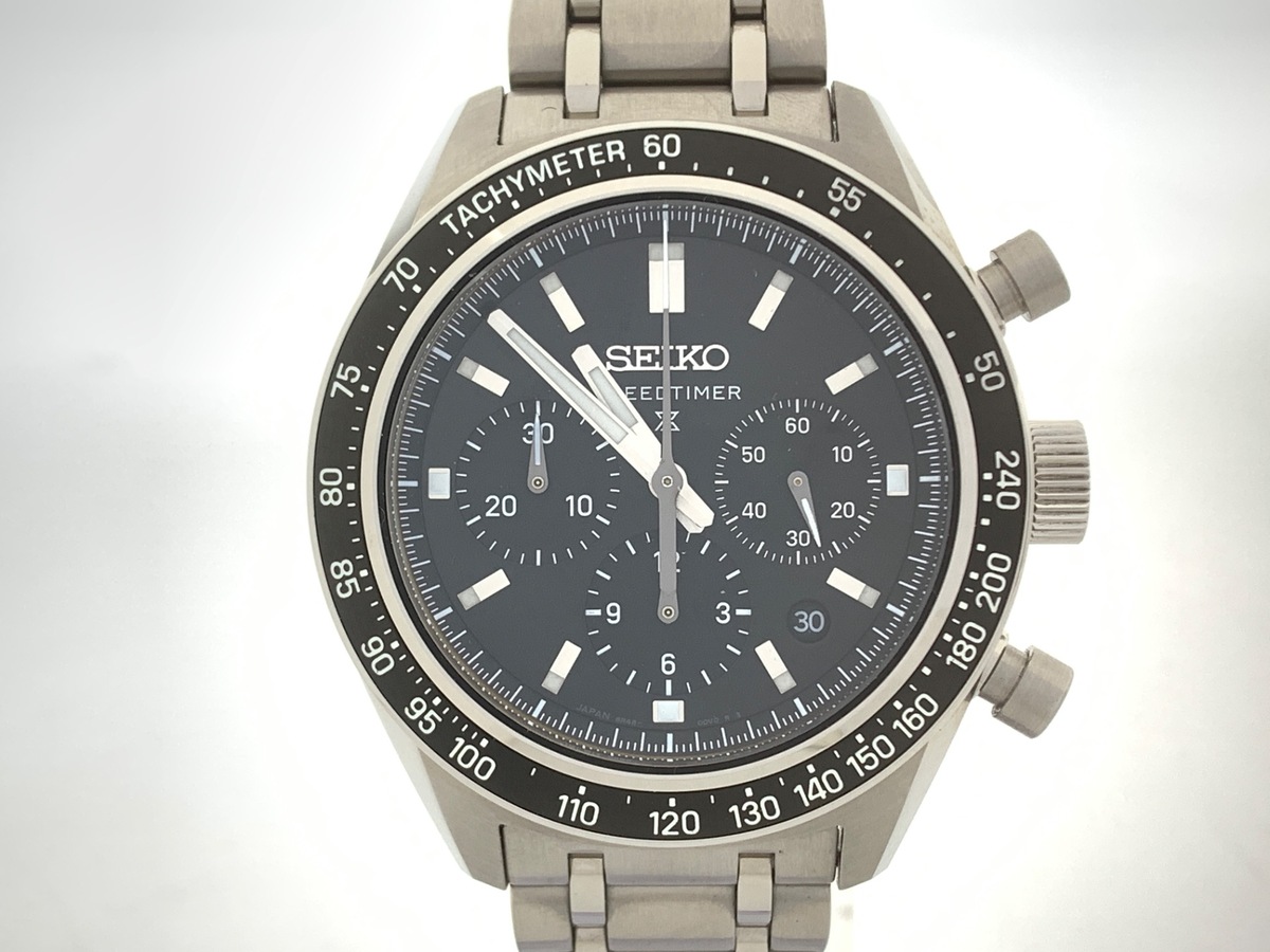 セイコー プロスペックス スピードタイマー ブラック SBEC027/8R48-00V0 ステンレススティール