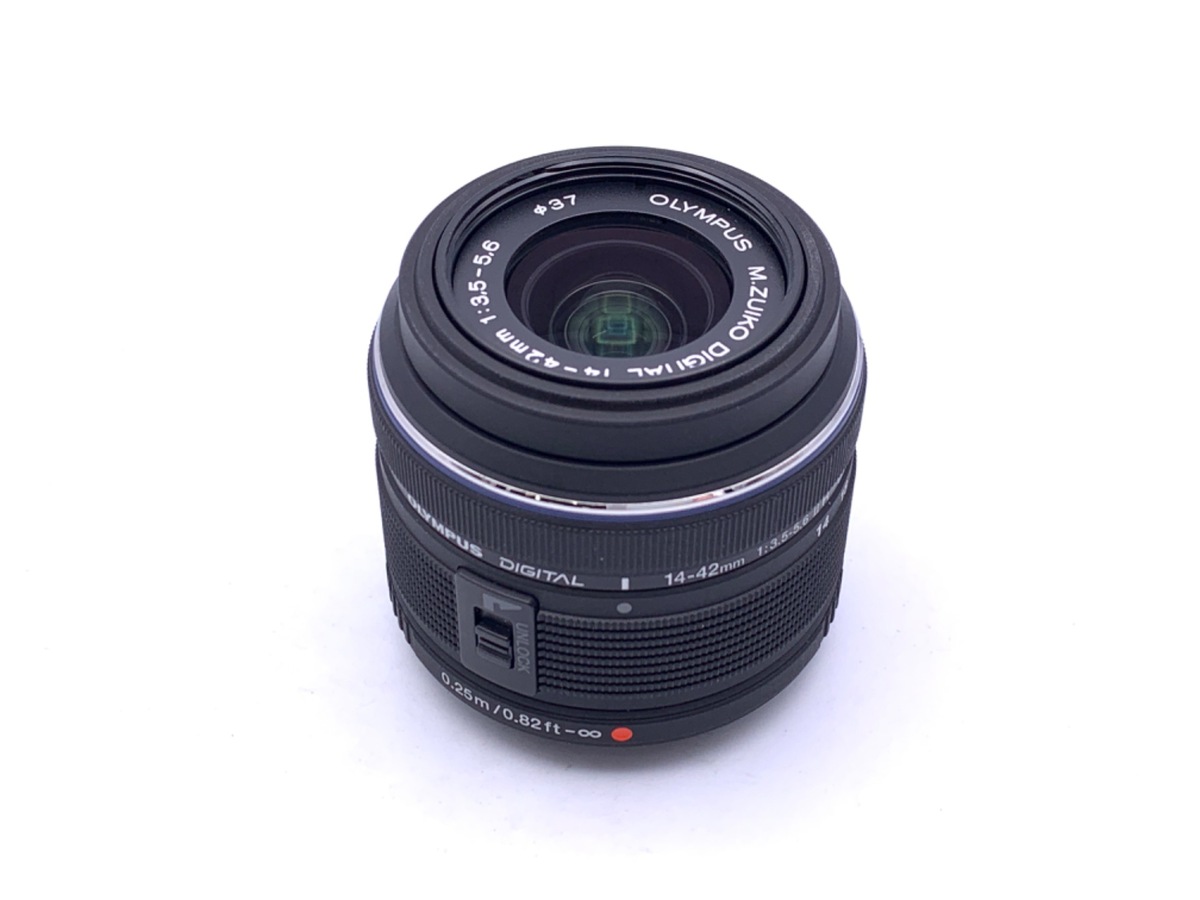 中古】オリンパス M.ZUIKO DIGITAL 14-42mm F3.5-5.6 II R ブラック