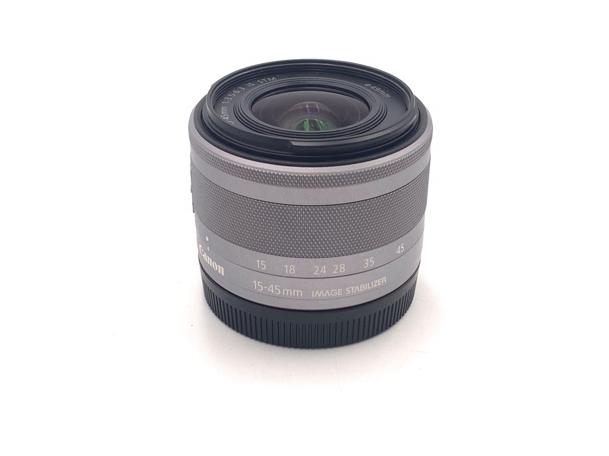 中古：AB(良品)】キヤノン EF-M15-45mm F3.5-6.3 IS STM シルバー 
