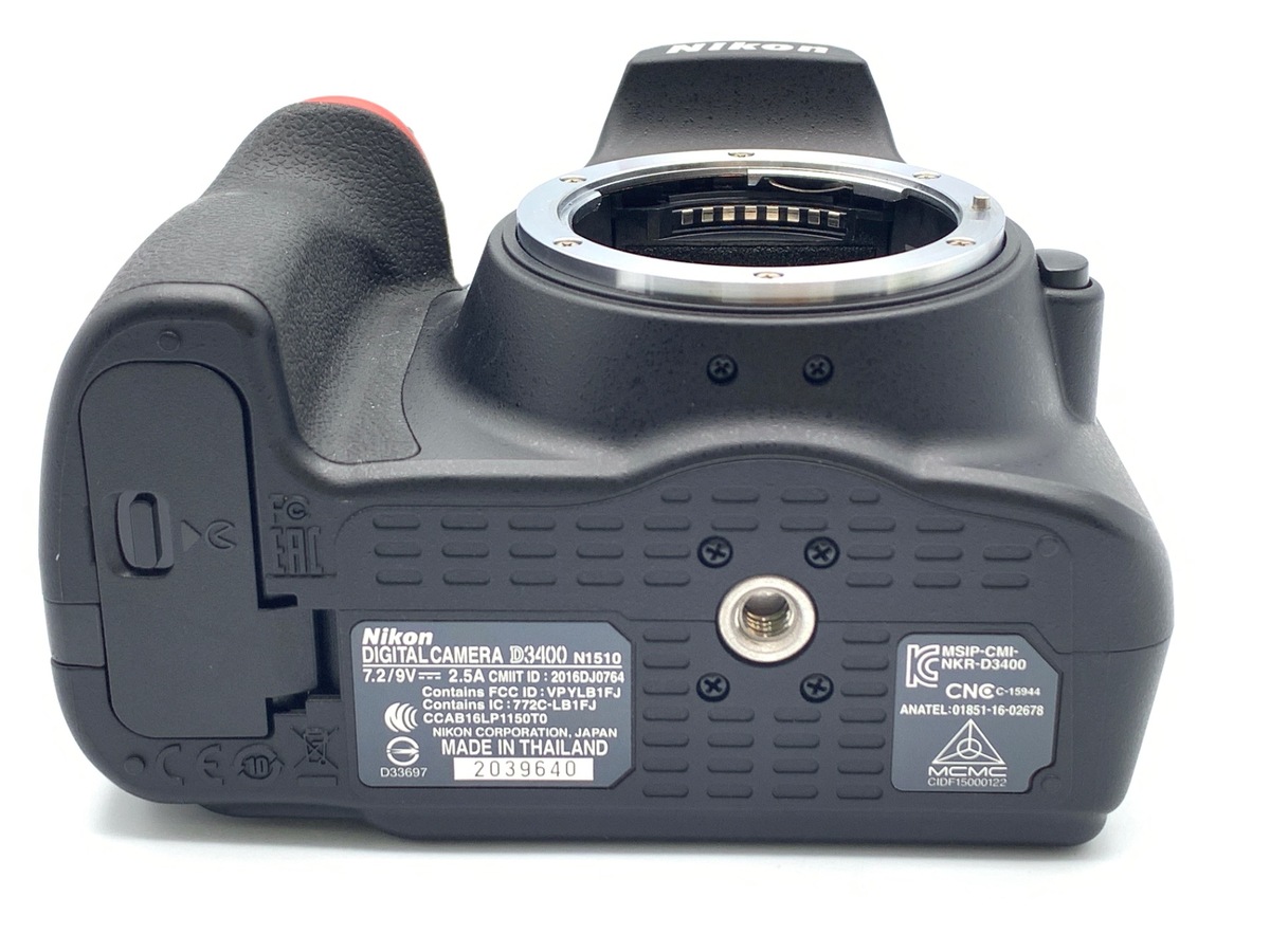 中古：AB(良品)】ニコン D3400 ボディ ブラック | 2449450047544