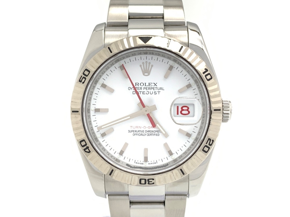 ロレックス(ROLEX) デイトジャスト ターノグラフ ホワイト 116264 ステンレススティール/ホワイトゴールド オイスターブレス