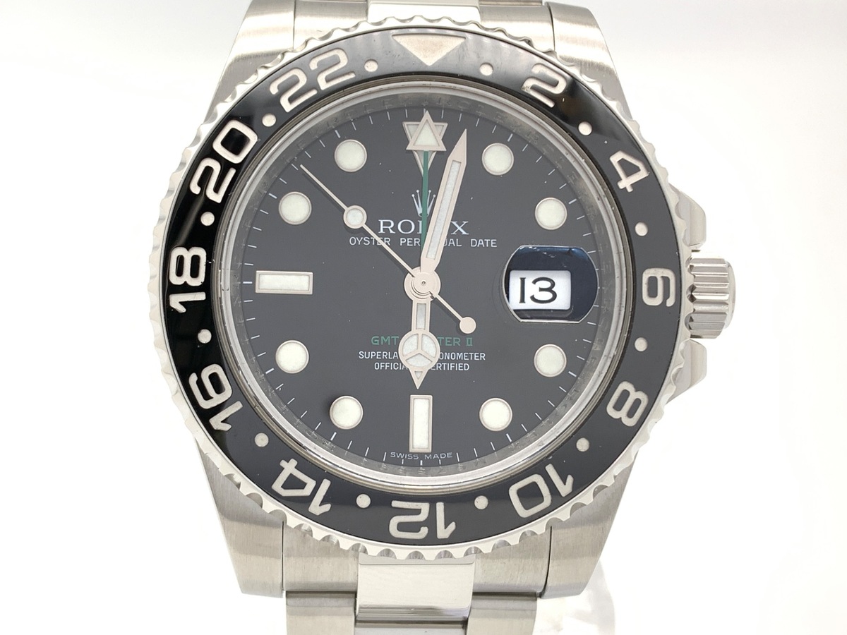 ロレックス(ROLEX) GMTマスターII ブラック 116710LN ステンレススティール