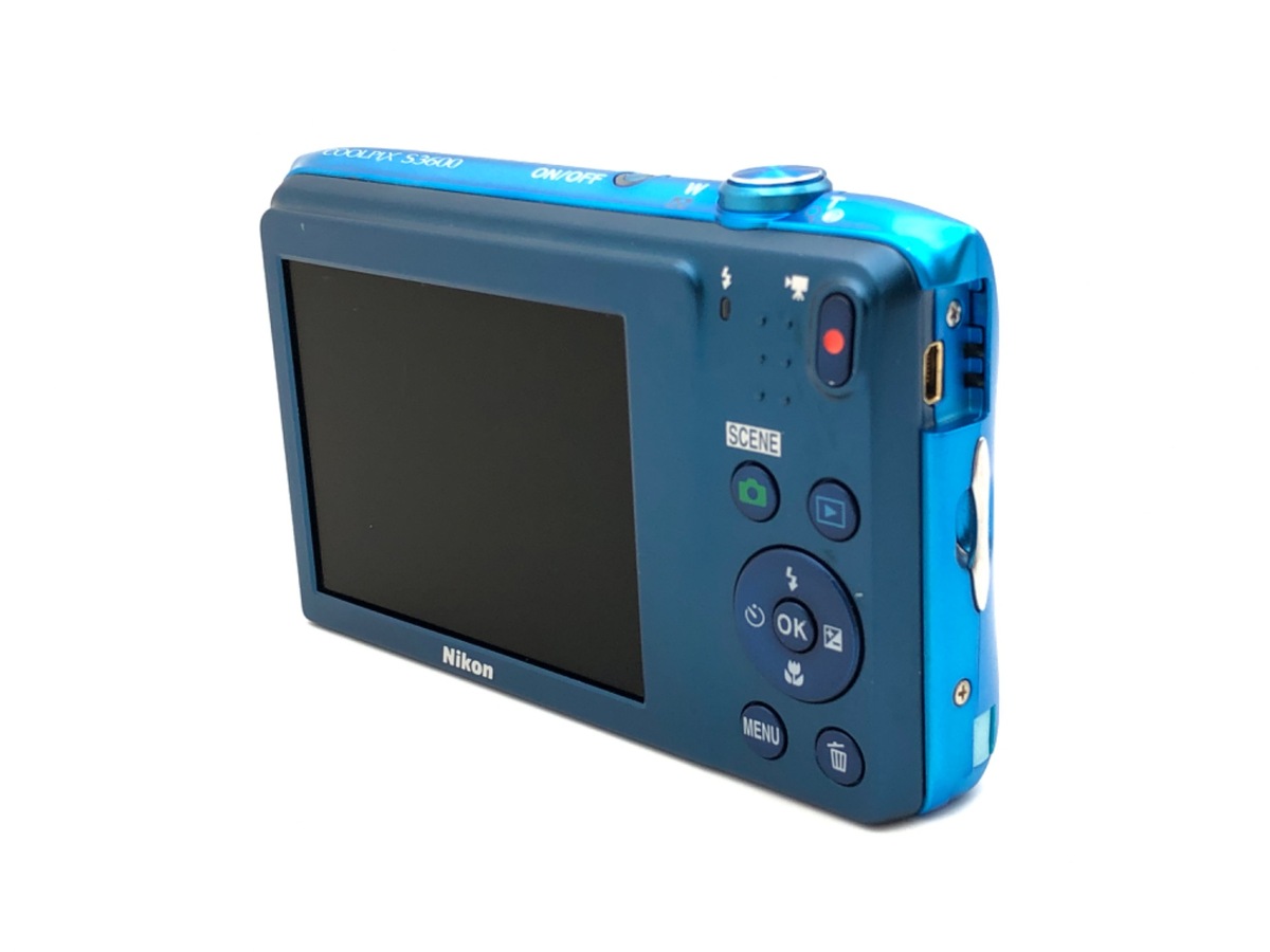 中古：C(やや難あり)】ニコン COOLPIX S3600 BL コバルトブルー