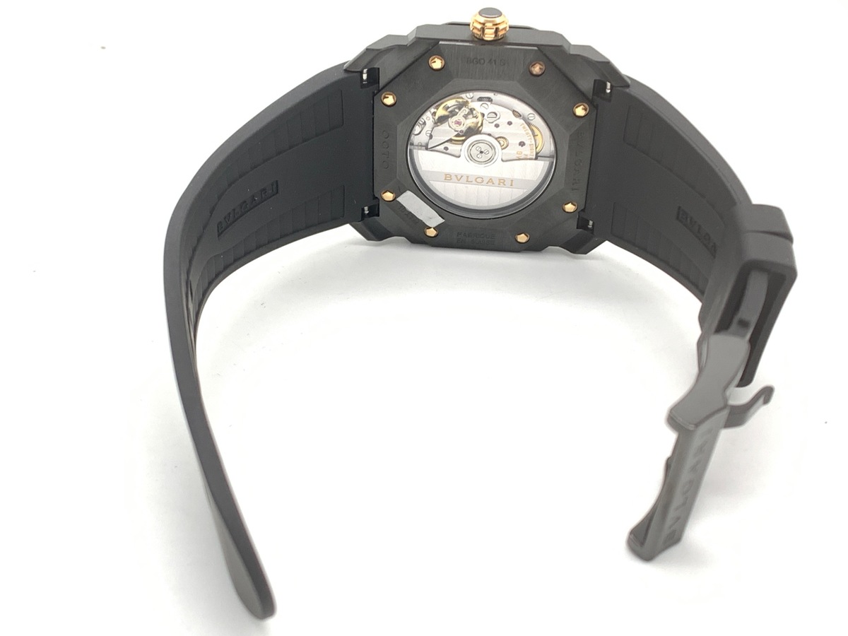 ブルガリ オクト ウルトラネロ ブラック BGO41S/BGO41BBSVD ステンレススティール