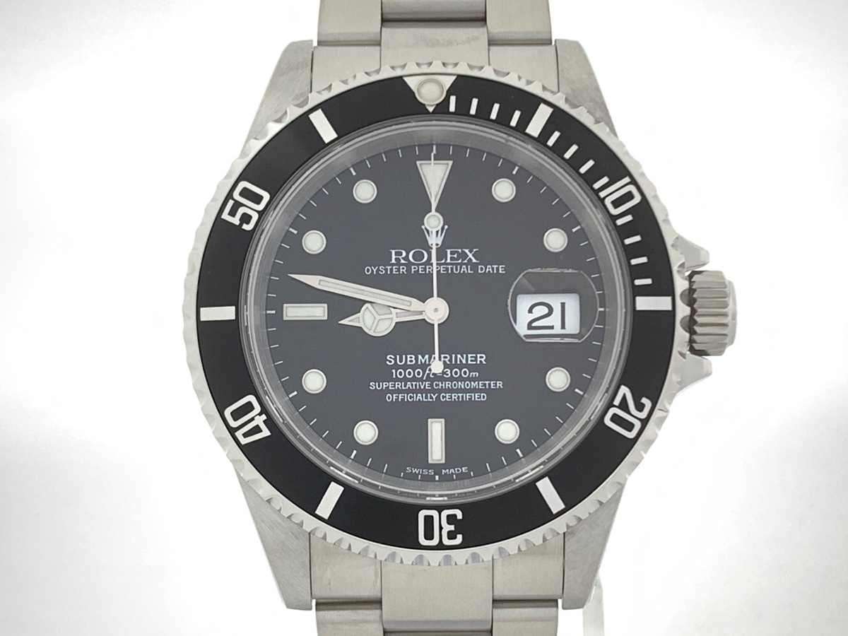 ロレックス(ROLEX) サブマリーナー デイト ブラック 16610 ステンレススティール クロノメーター表記