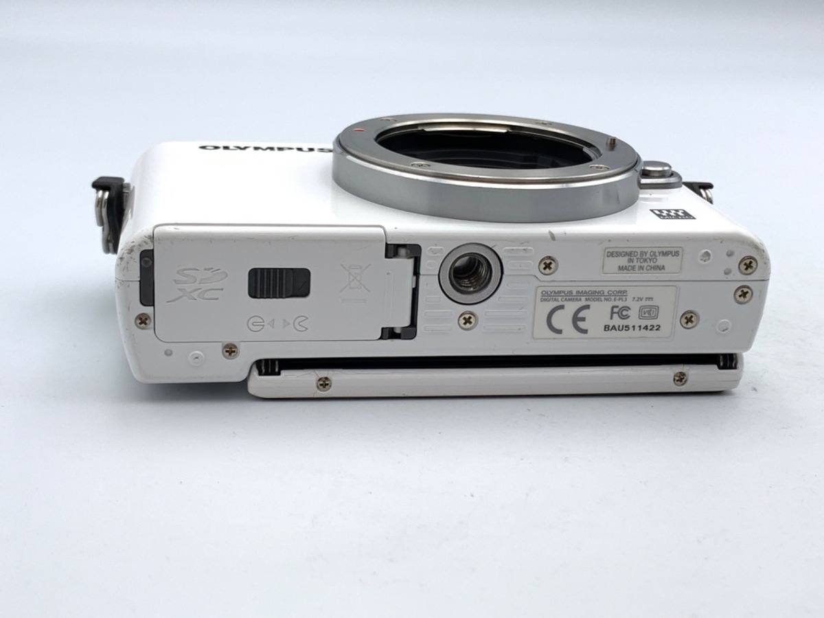 中古：C(やや難あり)】オリンパス PEN Lite E-PL3 ボディ ホワイト