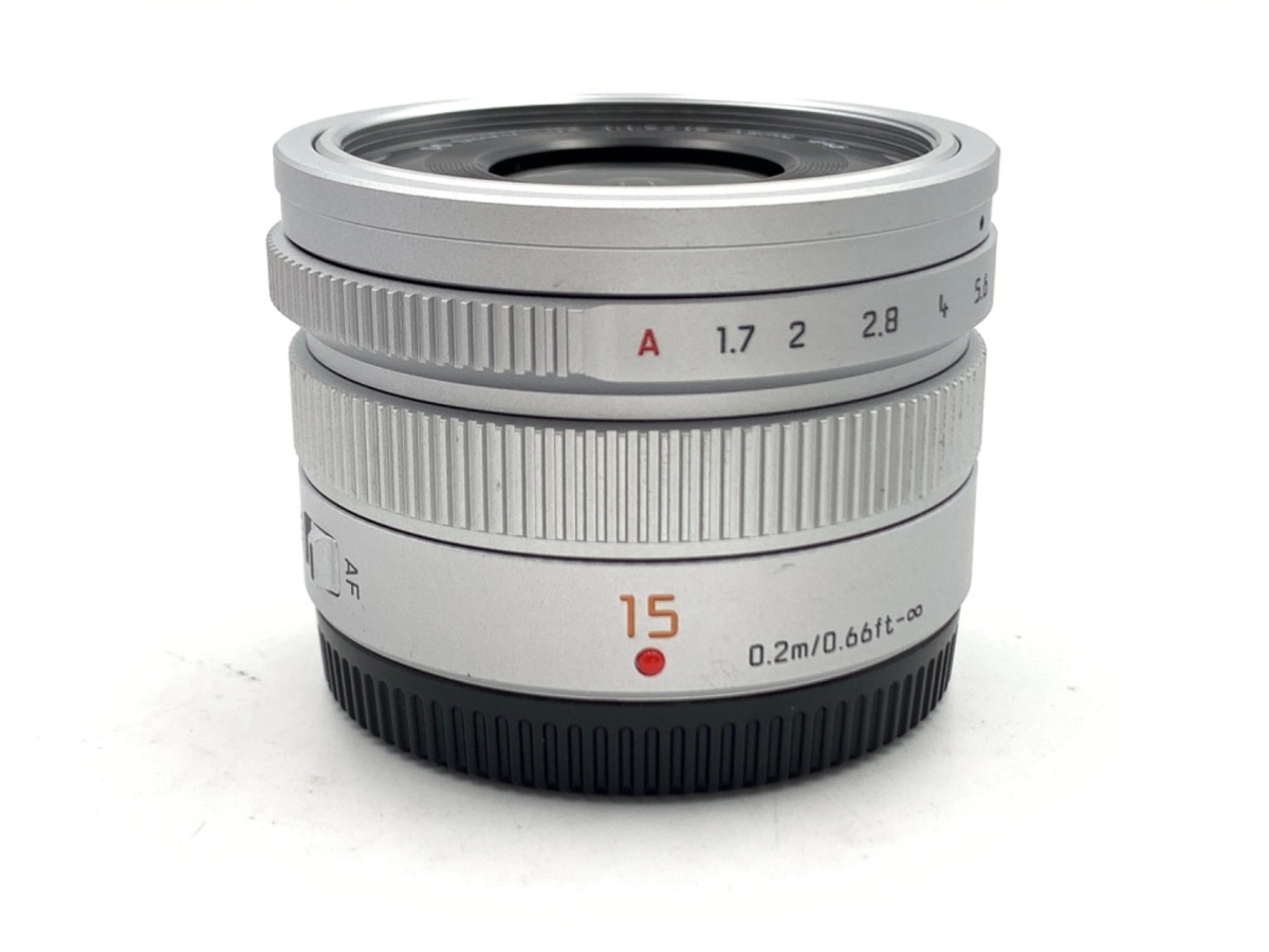 単焦点レンズ SUMMILUX 15mm F1.7 H-X015　シルバー LEICA DG SUMMILUX 15mm/F1.7 ASPH. H-X015-S [シルバー] 中古