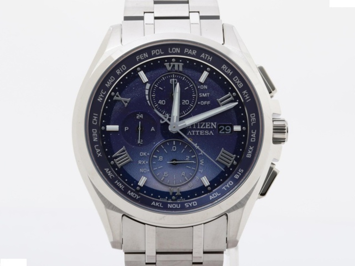 中古：AA(新品同様)】シチズン アテッサ ブルー AT8240-66L/H800 