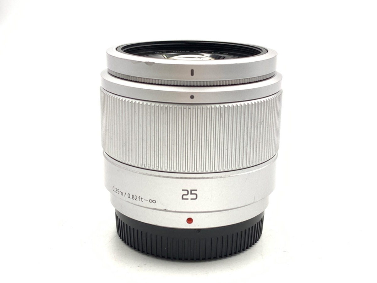 中古】パナソニック LUMIX G 25mm F1.7 ASPH. [H-H025S] シルバー 在庫