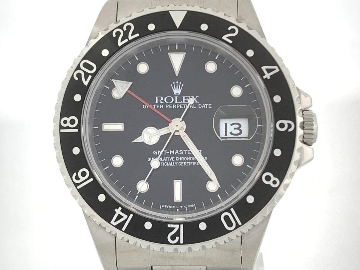 ロレックス(ROLEX) GMTマスターII ブラック 16710 ステンレススティール ブラックベゼル ダブルバッグル トリチウム