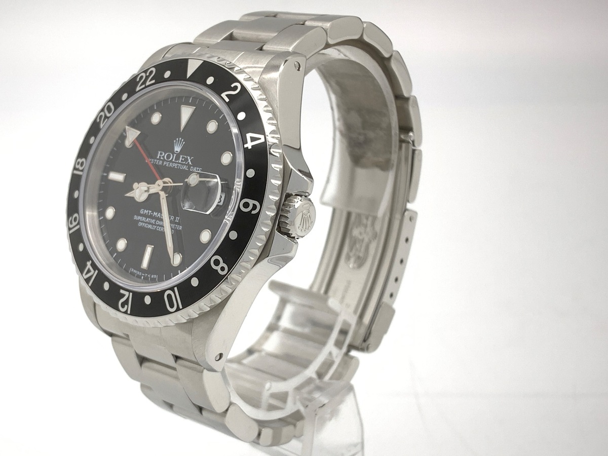 ロレックス(ROLEX) GMTマスターII ブラック 16710 ステンレススティール ブラックベゼル ダブルバッグル トリチウム