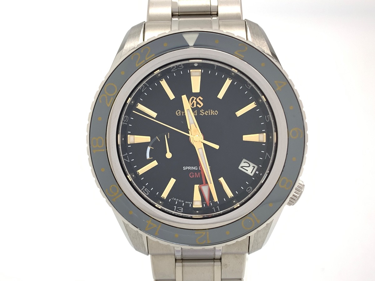 グランドセイコー スプリングドライブ GMT ブラック SBGE215/9R66-0AF0 チタン