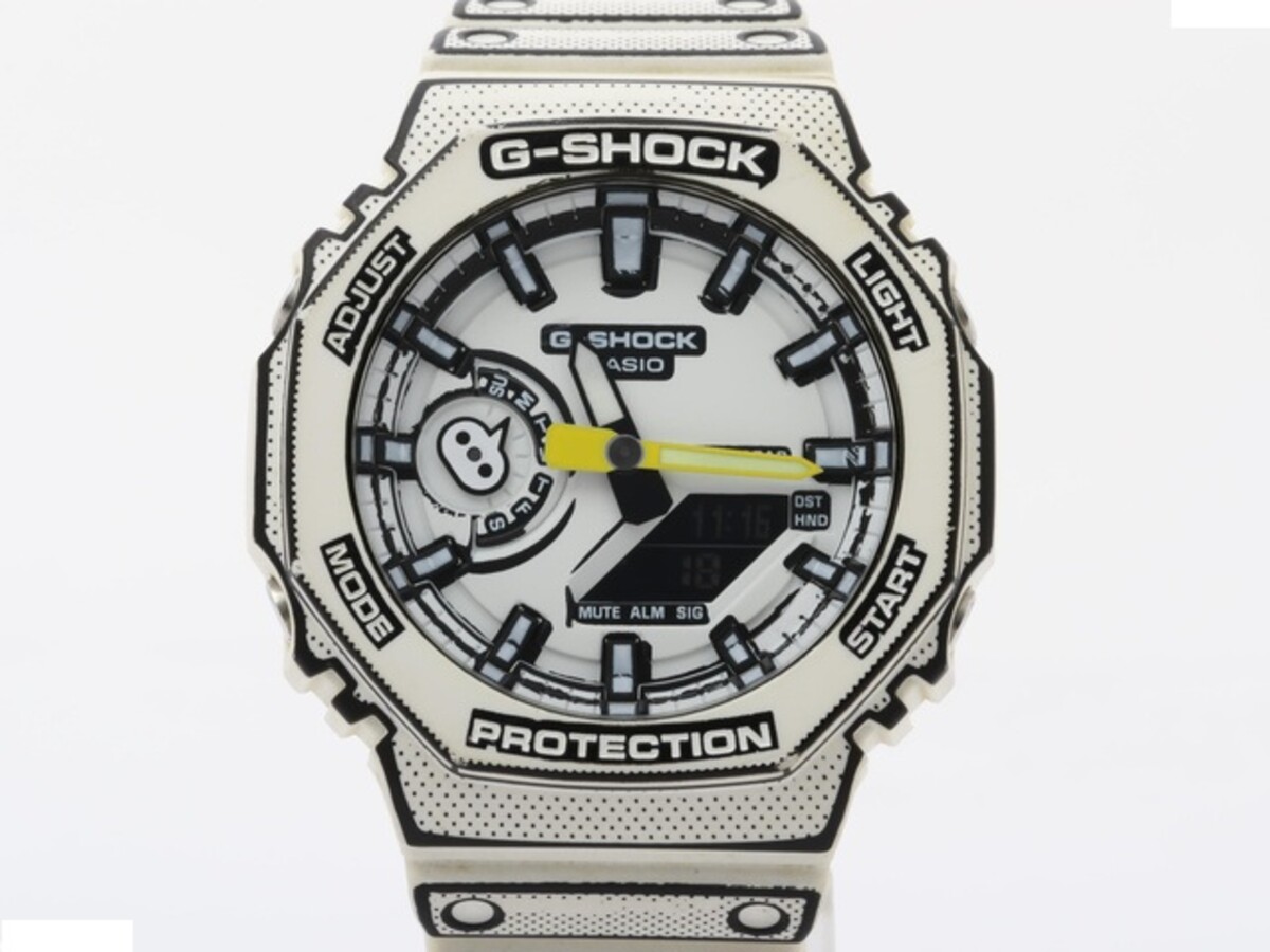 カシオ G-SHOCK ホワイト GA-2100MNG-7AJR 樹脂/カーボン マンガシリーズ
