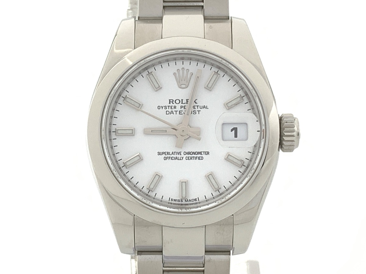 ロレックス ROLEX デイトジャスト26 179160 ホワイト ステンレススチール レディース 腕時計 179160 Rolex Pyster Perpetual Ladies White Dial Watch