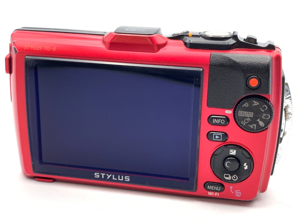 中古：C(やや難あり)】オリンパス STYLUS TG-4 Tough RED レッド