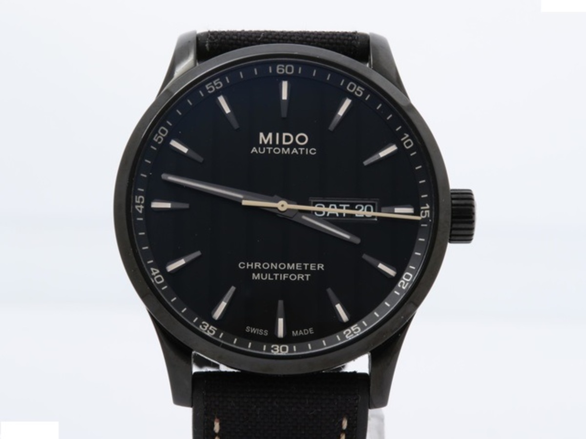 ☆美品 ミドー マルチフォート M038.431 メンズ 【中古】 中古：A(美品)】ミドー マルチフォート ブラック M038.431.37.051.00